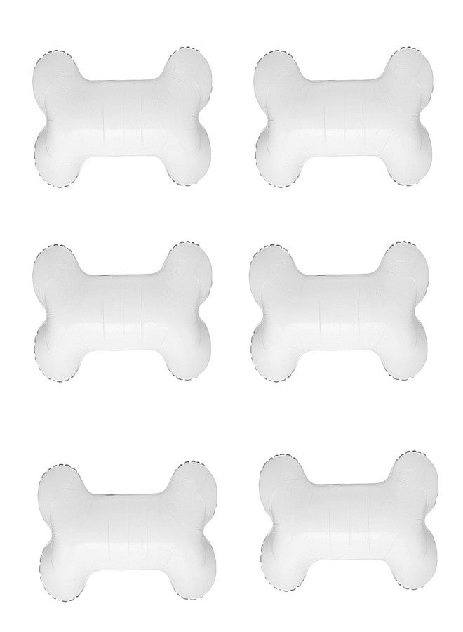 OHLIGEI 6PCS Dog Bone Balloon, White Aluminum Mylar Foil Pet-Themed Balloons, Perfect for Birthday Parties, Unisex Children - Image 1